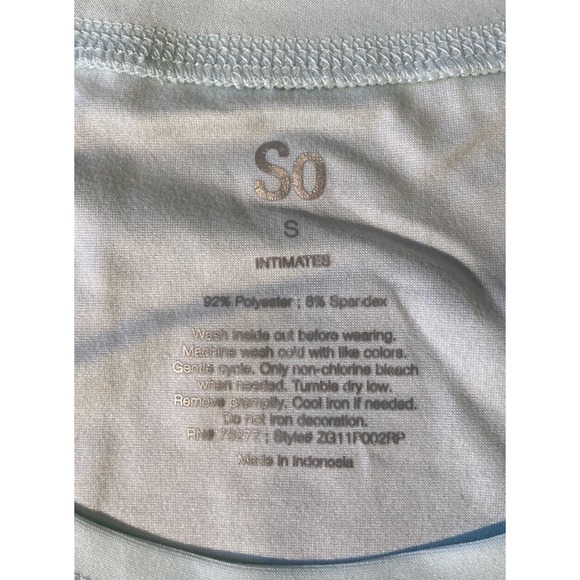 NWT SO 2 Piece Pajama Set Small Women’s Green Floral Shirt & Shorts MSRP $32 - Picture 3 of 12